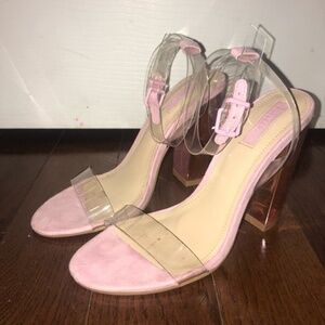 Clear Pink Heels